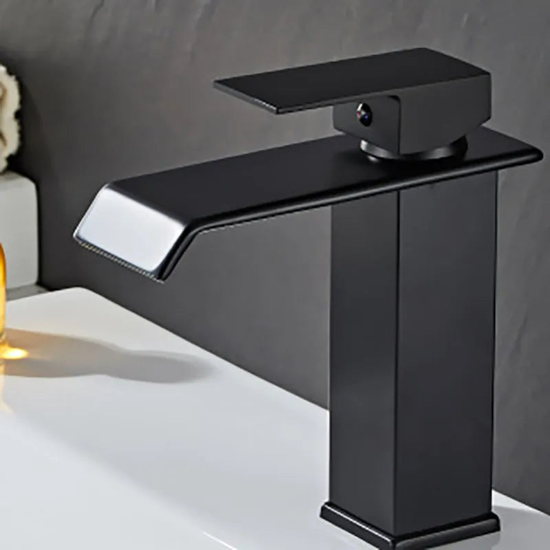 NEW Countertop Faucet Black Gold Platinum Basin Washbasin Mixer Tap Bathroom Cabinet Bathroom Faucet Square