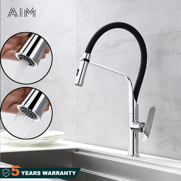 Luxury Torneira Cozinha Gourmet Chrome Spray Stream Mixer Tap Sink Fau ...