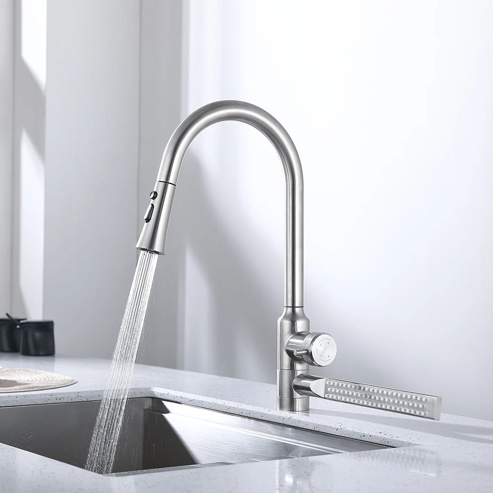 New Design Stainless Steel SS304 Sink Pull Out 720 degree rotate Rainf ...