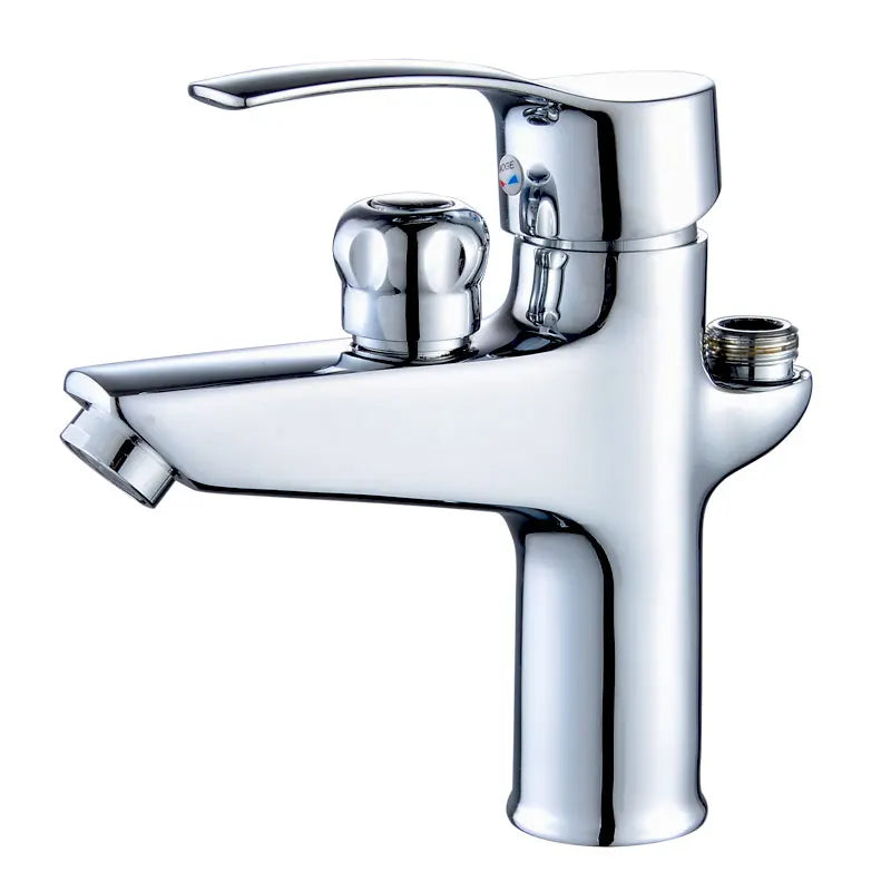 Bathroom Basin Faucet Set Deck Mounted Sink Mixer with Shower Head Toilet Water Wash Basin Tap Cold Hot Water Mixing Valve Tap