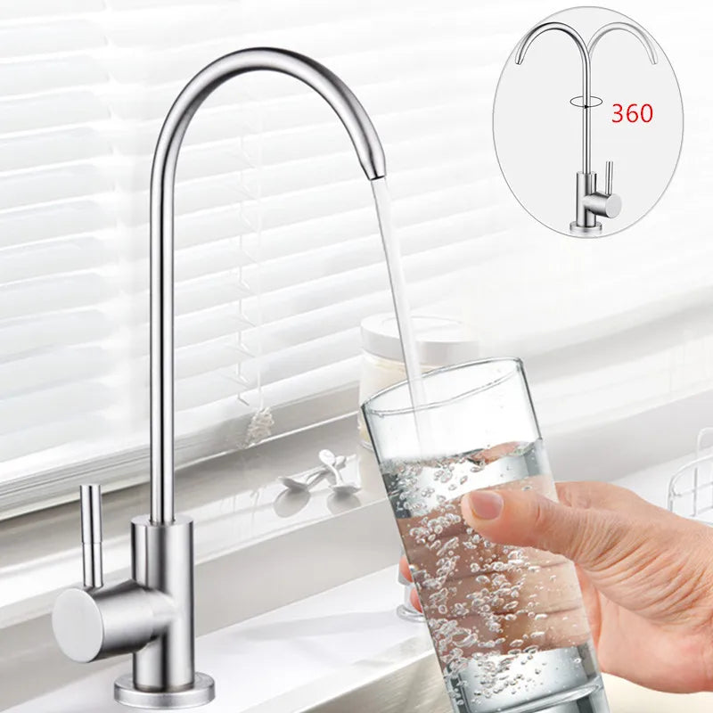 360 Degree Rotation Kitchen Faucet Mixer Kitchen Faucets Stainless Steel Single Handle Single Hole Mixer Sink Tap Kitchen Faucet