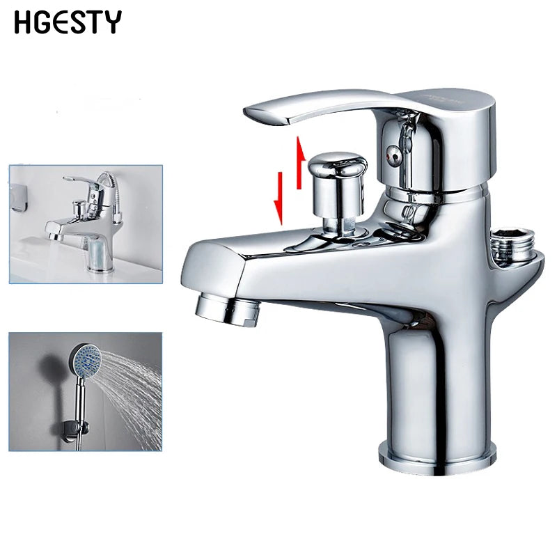 Basin Faucet Set Bathroom Bathtub Shower Faucet with Handheld Shower Head Hot And Cold Water Mixing Valve Nozzle Deck Mounted