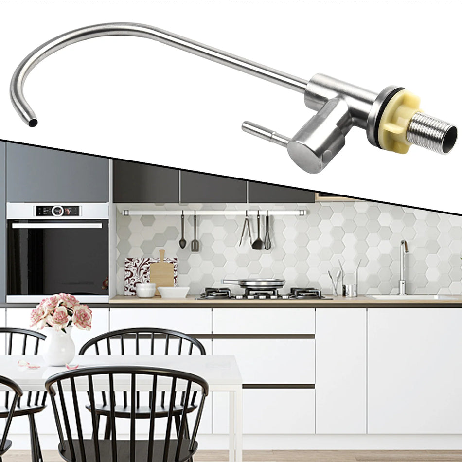 G1/2 Faucet Tap Stainless Steel Kitchen Faucets For Reverse Osmosis Drinking Water Filter  360° Rotation Elbow Sink Tap