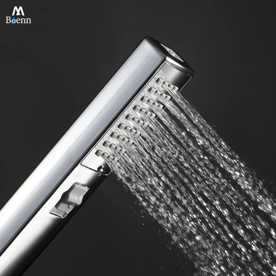 M Boenn ABS Hand Shower Bathroom Sprayer One-Key Water Stop 2 Functions Hand Shower High Pressure Shower Head Bath Accessories