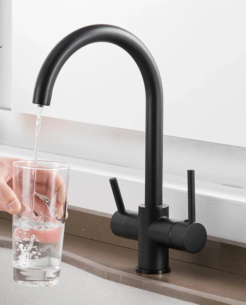 Black Kitchen Faucets Waterfilter Taps Kitchen Faucets Mixer Drinking Water Filter Faucet Kitchen Sink Tap Water Tap WF-0180